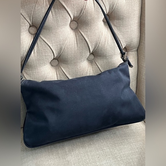 Fendi Navy Blue Fold-Over Baguette Bag - Picture 5 of 15